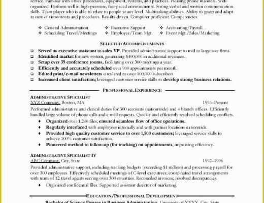 Administrative Resume Templates Free Of Great Administrative assistant Resumes