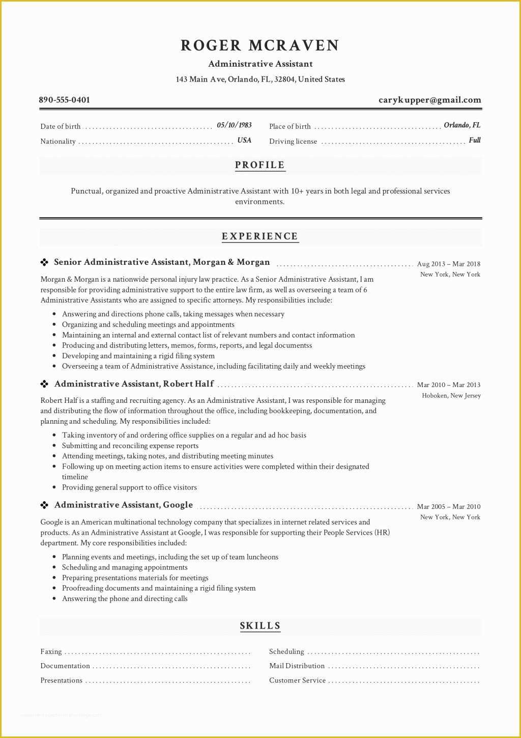 Administrative Resume Templates Free Of Resume Template Amazing Admin Resume Template