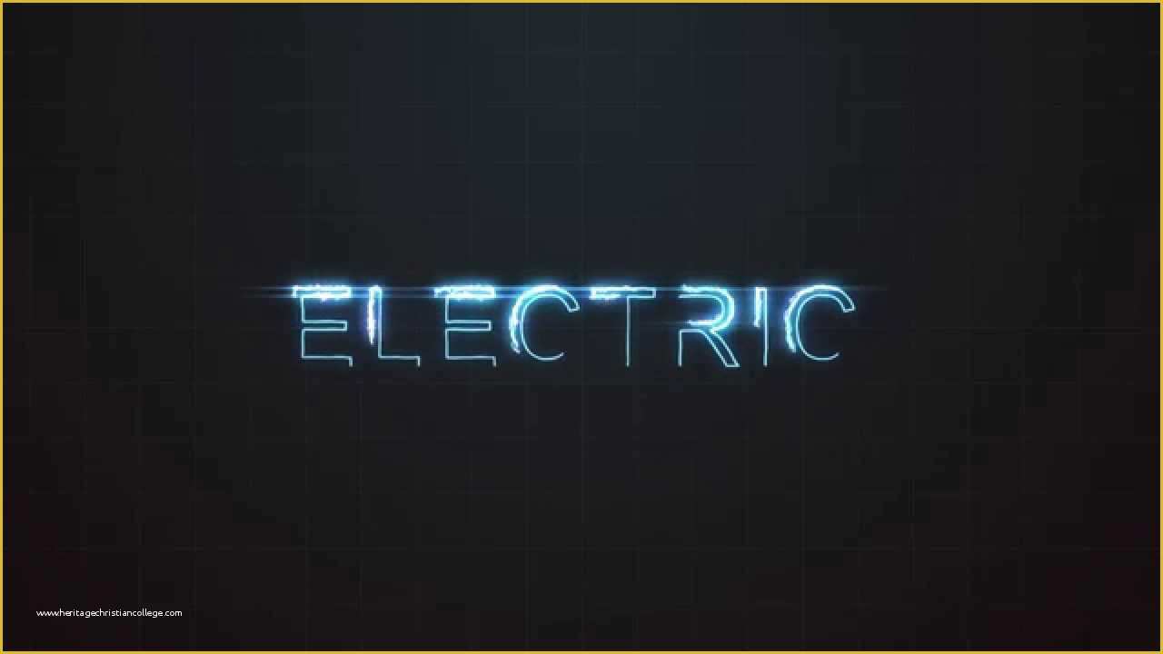 Adobe after Effects Free Text Templates Of after Effects Template Electric Text Adobe Cs5