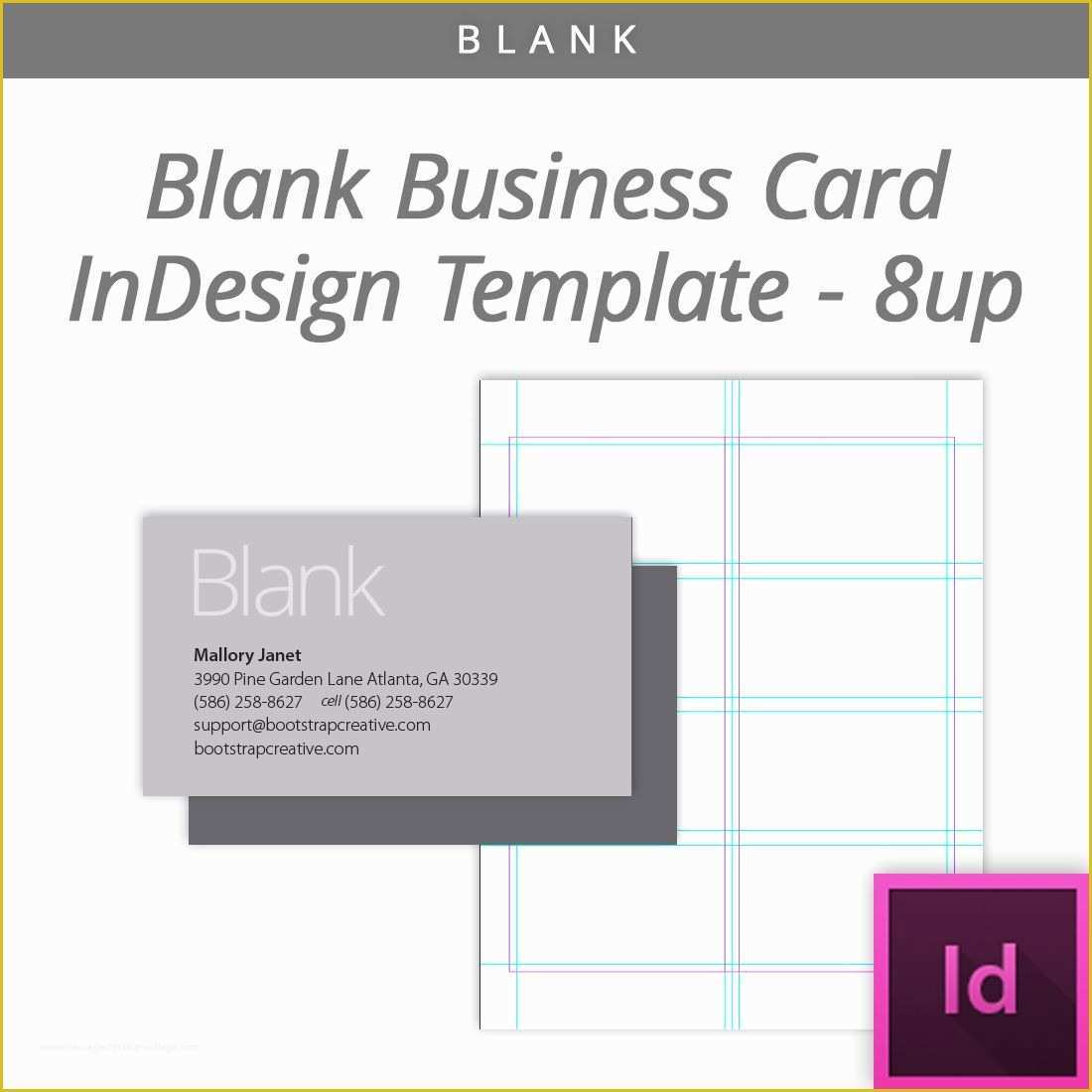 Adobe Business Card Template Free Of Blank Indesign Business Card Template 8 Up Free Download