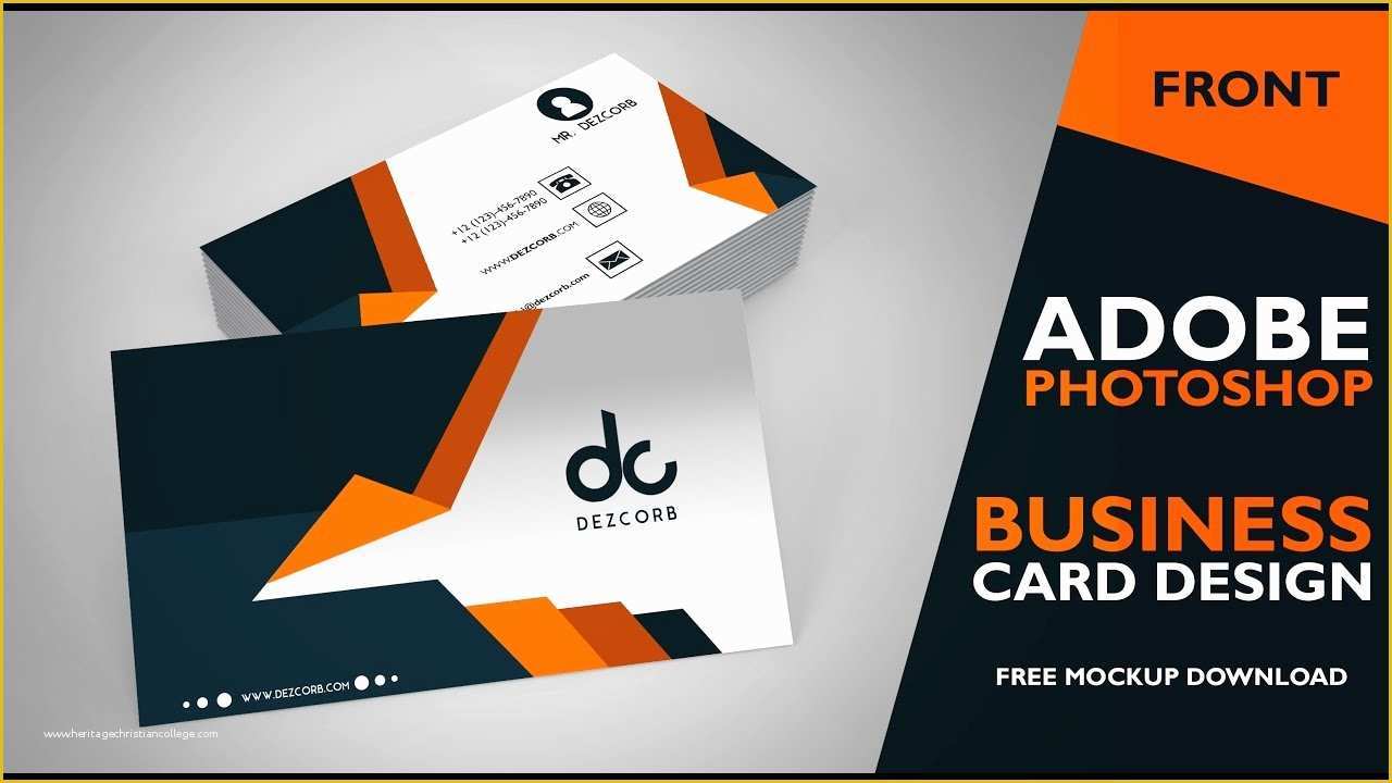 Adobe Business Card Template Free Of Business Card Design In Photoshop Cs6 Front