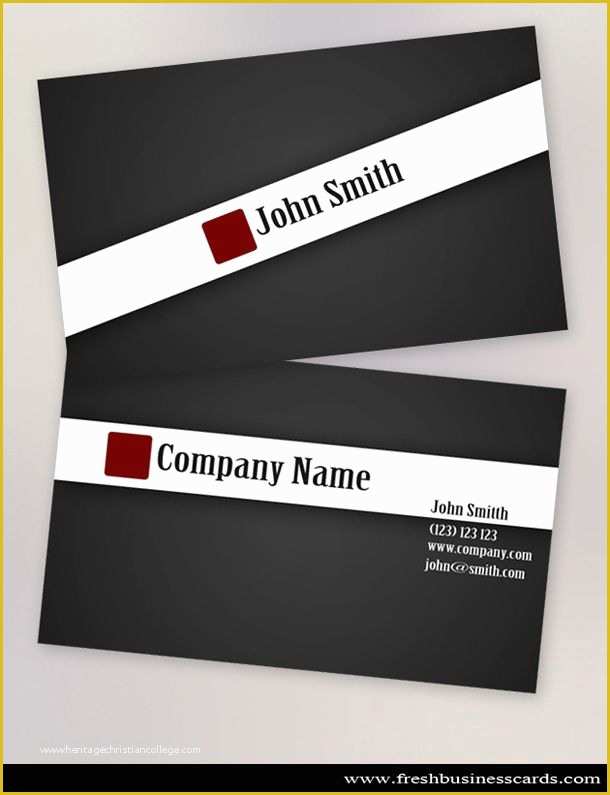 Adobe Business Card Template Free Of Clean Black Stylish Business Card Template Available for