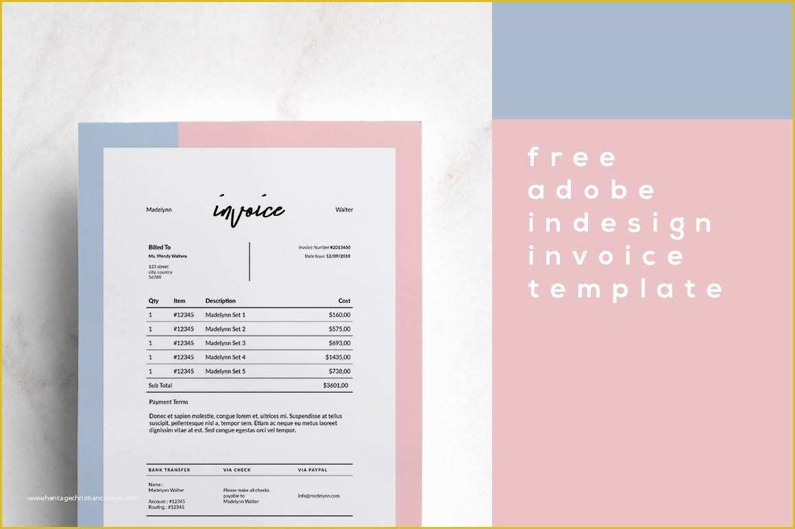 Adobe Indesign Templates Free Of Free Indesign Invoice Template Dealjumbo