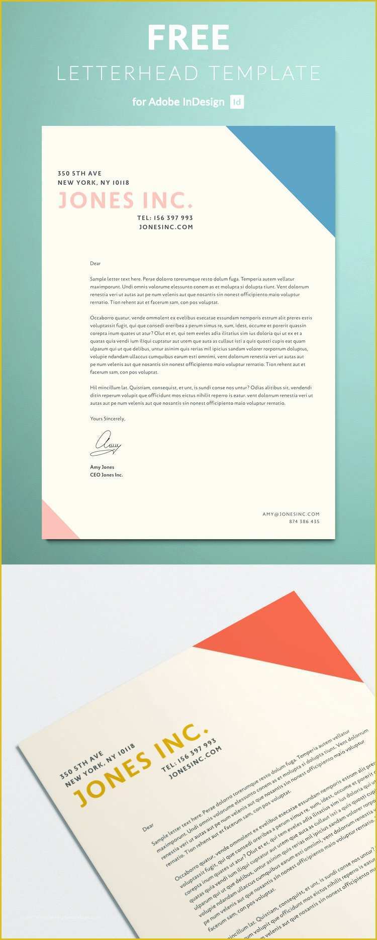 Adobe Indesign Templates Free Of Letterhead Template for Indesign