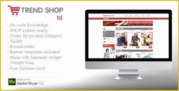 Adobe Muse Ecommerce Templates Free Of 20 Best E Merce Adobe Muse Templates Designssave