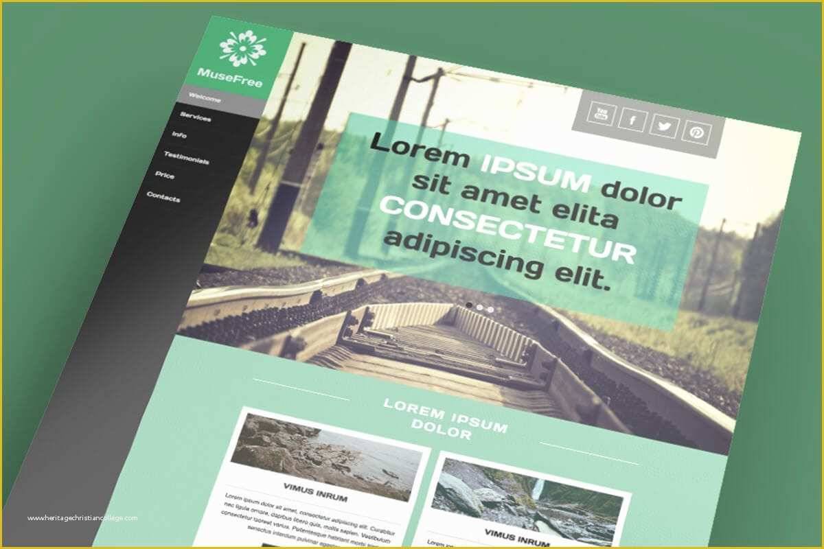 Adobe Muse Ecommerce Templates Free Of Adobe Muse Free Website Template by Musefree
