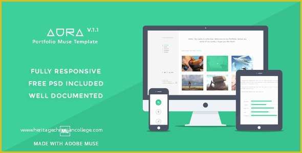 Adobe Muse Ecommerce Templates Free Of Aura Portfolio Muse Template by Wellmadepixel