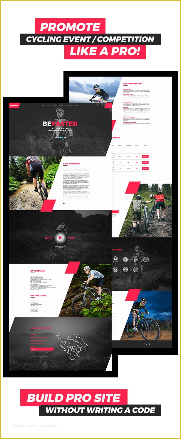 Adobe Muse Ecommerce Templates Free Of Befaster Pro Cycling Mountain Bike event Race