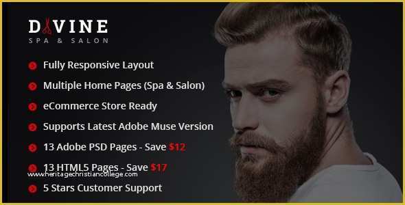 Adobe Muse Ecommerce Templates Free Of Divine Salon &amp; Spa Adobe Muse Template themekeeper