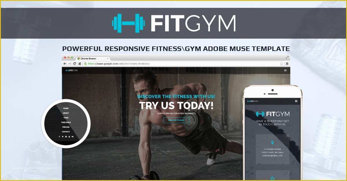 Adobe Muse Ecommerce Templates Free Of Fit Gym Powerful and Responsive Fitness Gym Adobe Muse