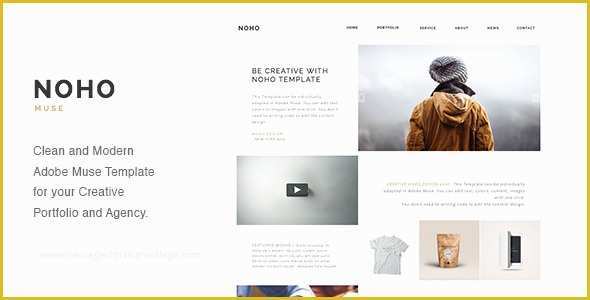 Adobe Muse Ecommerce Templates Free Of Noho Creative Agency Portfolio Muse Template by