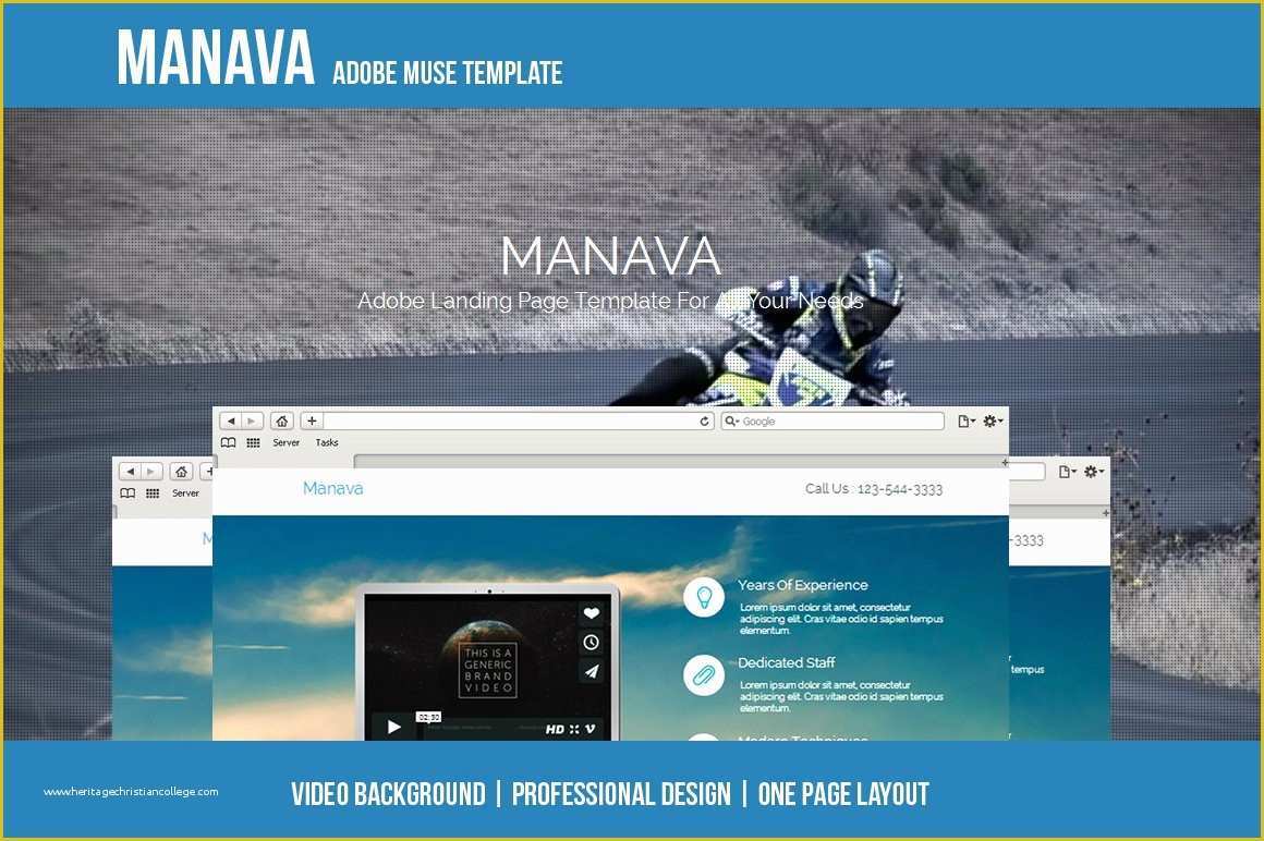 Adobe Muse Portfolio Templates Free Of Manava Adobe Muse Template Website Templates