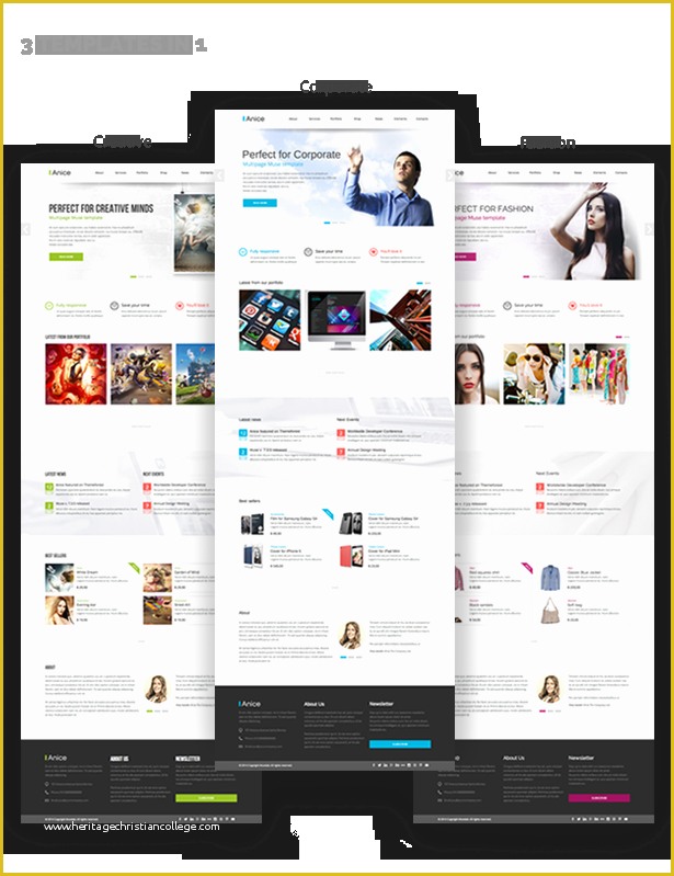 Adobe Muse Portfolio Templates Free Of Muse Templates Anice Multipurpose Muse Template with