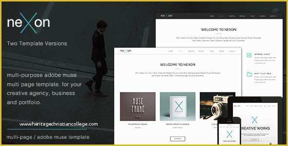 Adobe Muse Portfolio Templates Free Of Nexon Multi Purpose Creative Muse Template Free Nulled