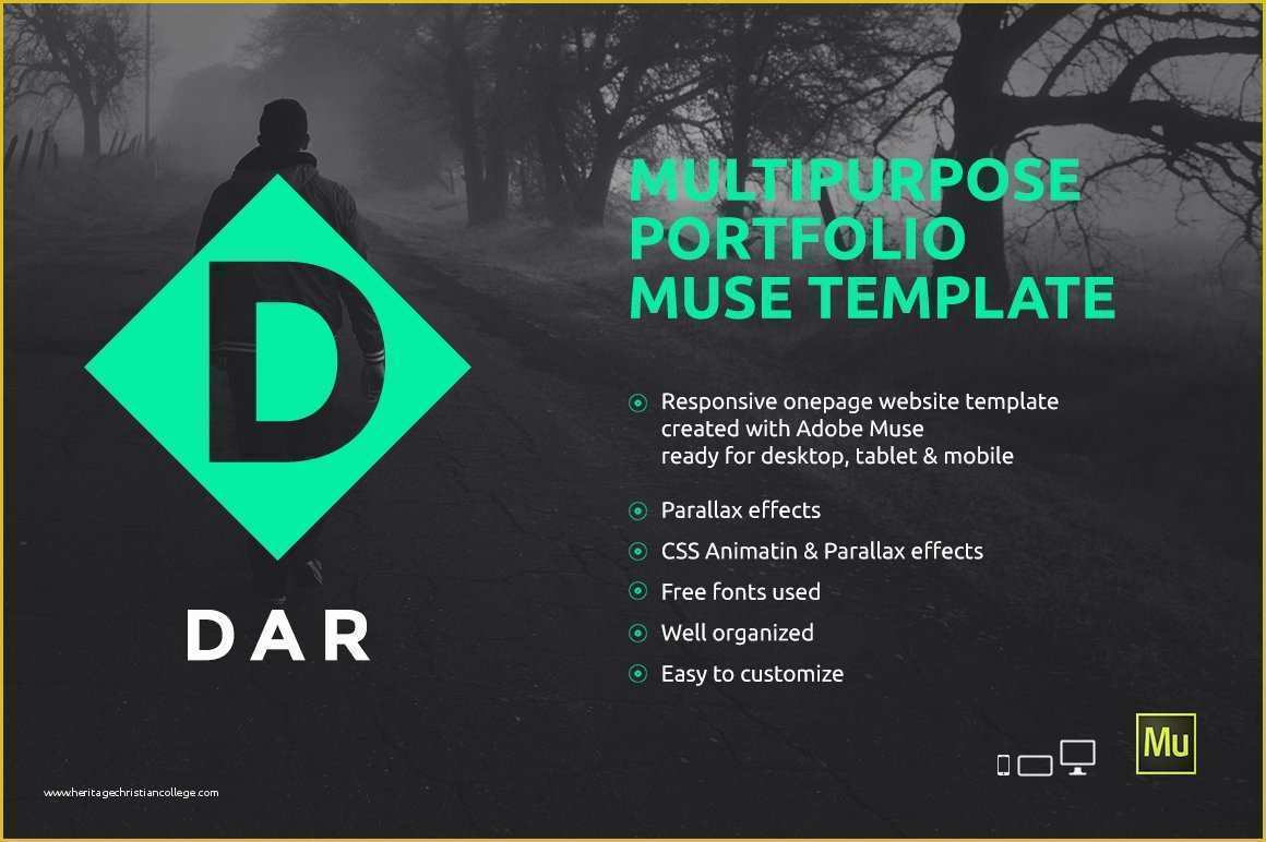 Adobe Muse Responsive Templates Free Of Dar Responsive Adobe Muse Template Website Templates