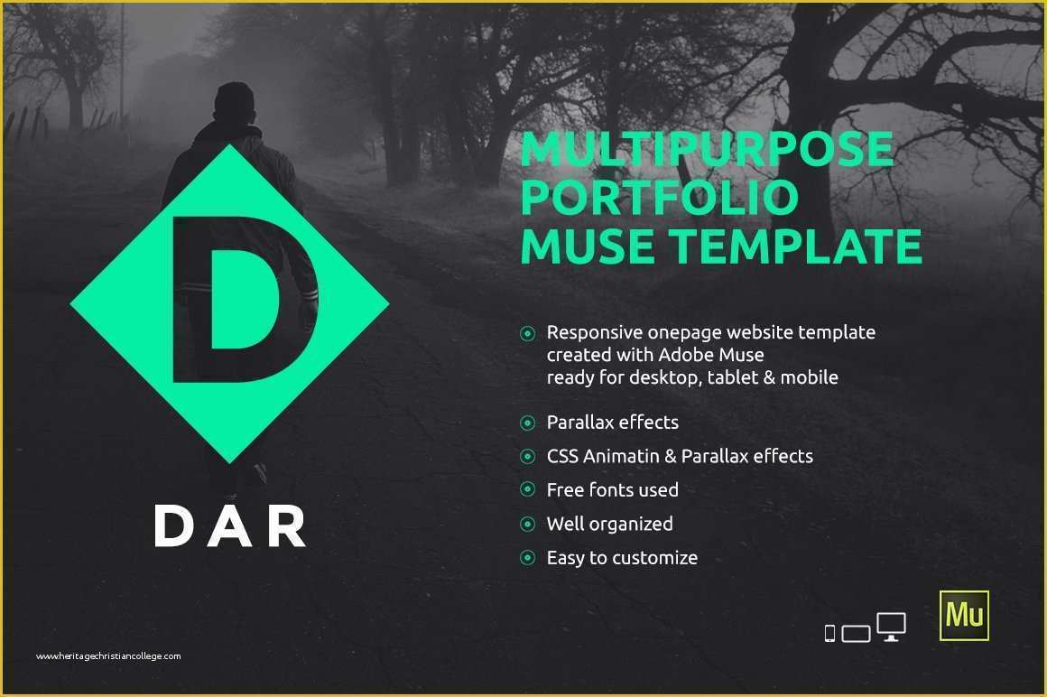 Adobe Muse Responsive Templates Free Of Dar Responsive Adobe Muse Template Website Templates