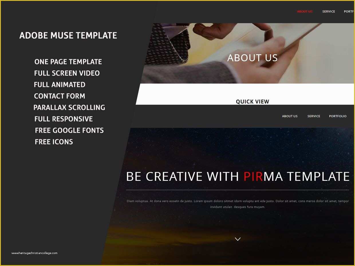 Adobe Muse Responsive Templates Free Of Pirma Adobe Muse Template