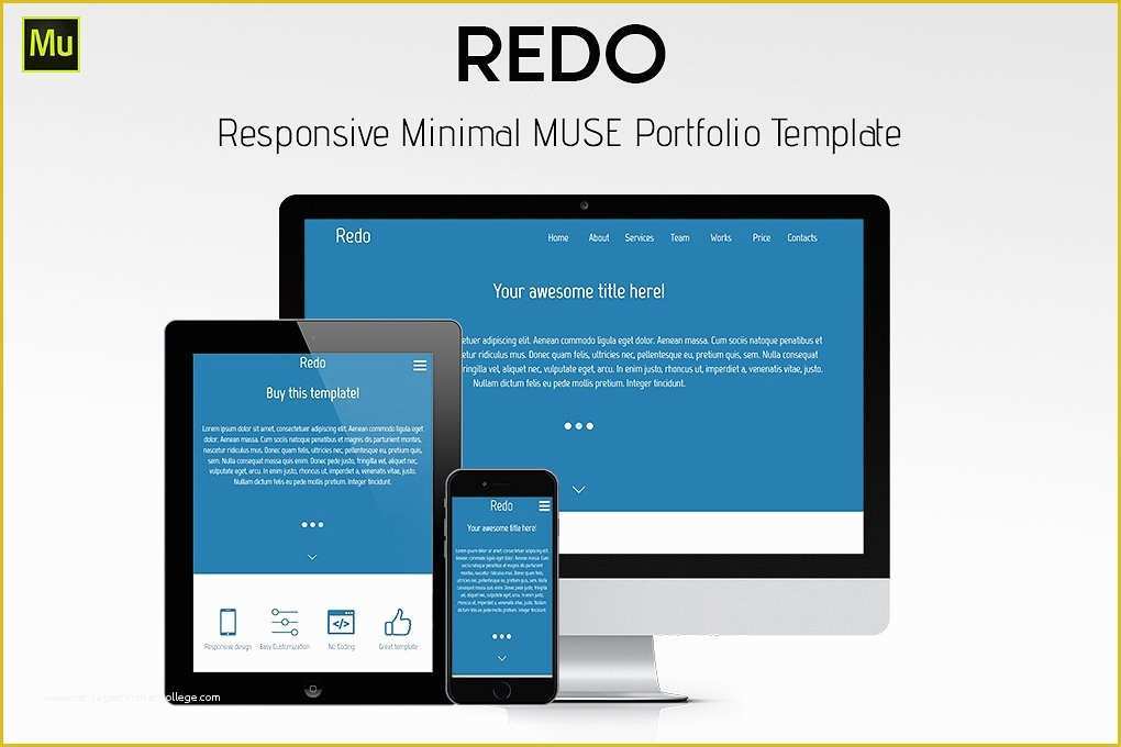 Adobe Muse Responsive Templates Free Of Redo Adobe Muse Template Template Train