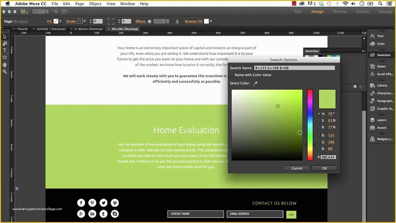 Adobe Muse Templates Free Of Editing An Adobe Muse Template
