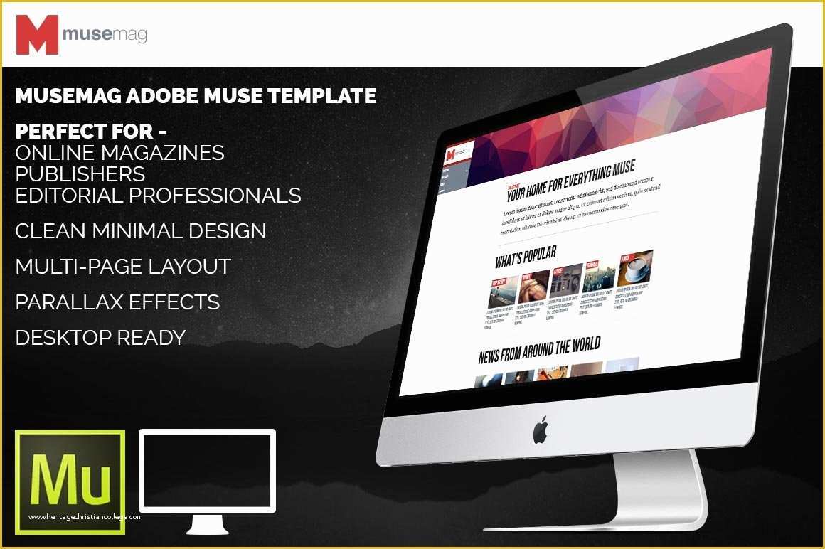 Adobe Muse Templates Free Of Musemag Adobe Muse Template Website Templates