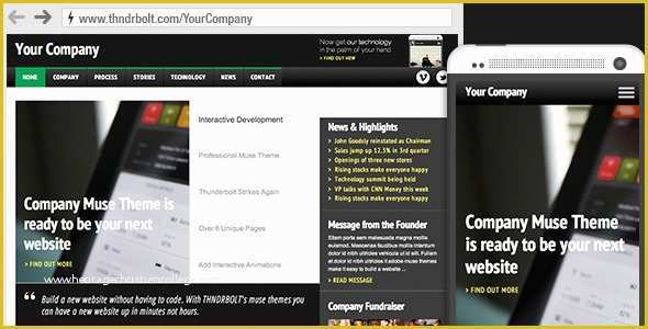 Adobe Muse Website Templates Free Of Responsive Adobe Muse Templates & themes
