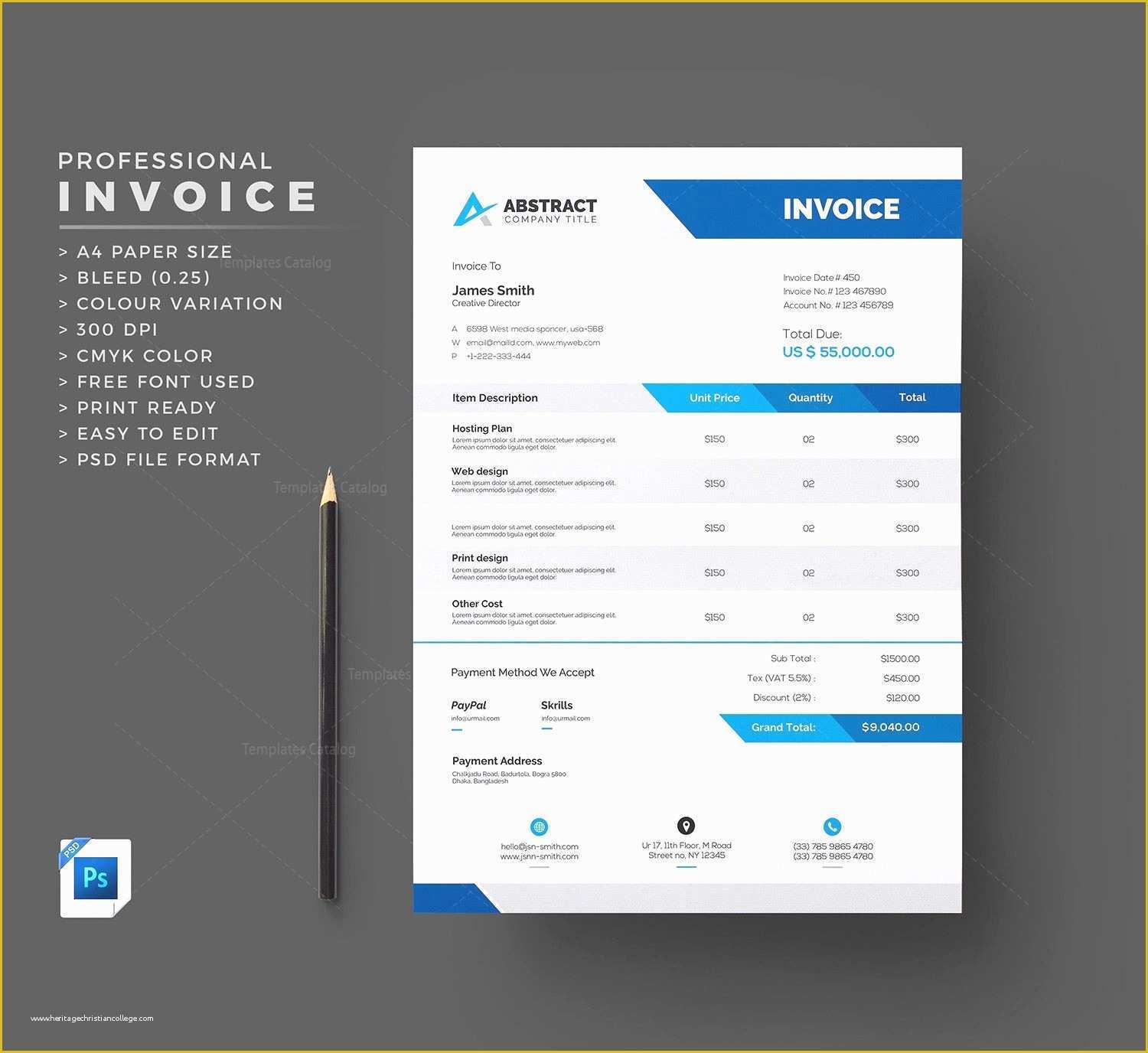 Adobe Photoshop Psd Templates Free Download Of Fillable Invoice Shop Template Resume Templates Psd