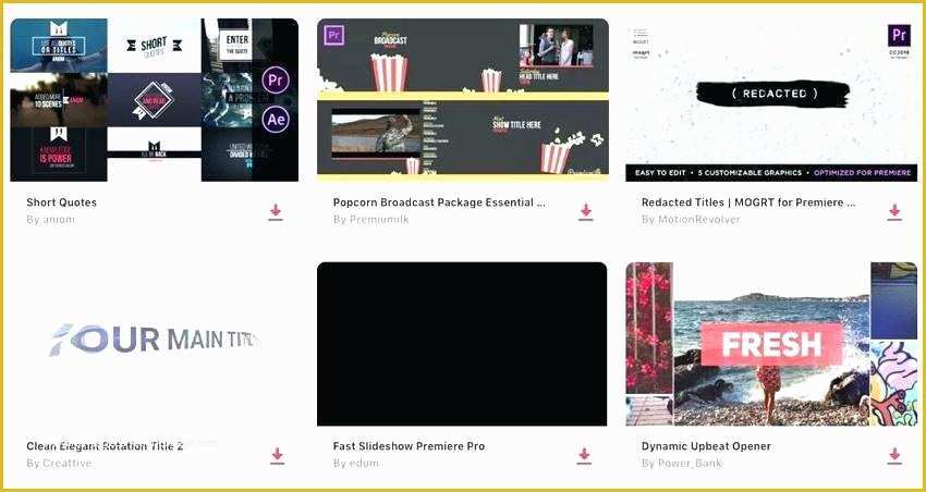 adobe premiere pro youtube templates free