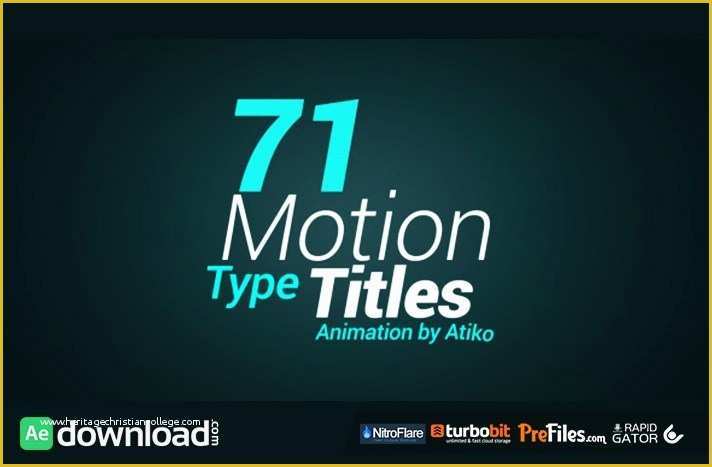 Adobe Premiere Title Templates Free Of Videohive Motion Type Title Animations Free Download