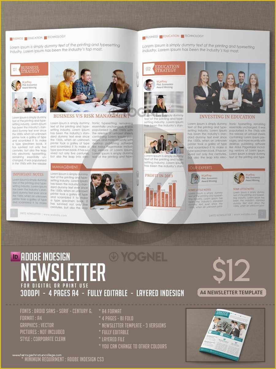 Adobe Templates Indesign Free Of Newsletter Template Adobe Indesign