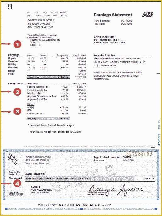 Adp Paycheck Stub Template Free Of Adp Pay Stub Template Templates Resume Examples