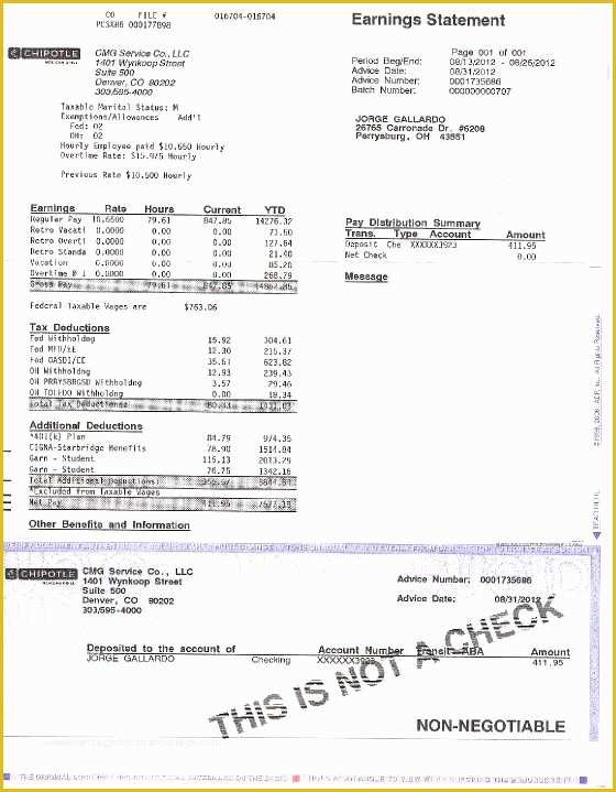 Adp Paycheck Stub Template Free Of Adp Paycheck Stub Template Employer