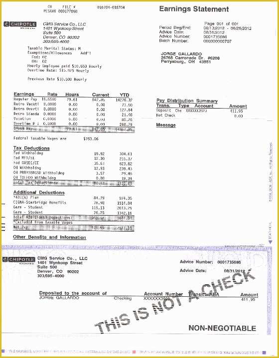 Pay Stub Deductions Ontario