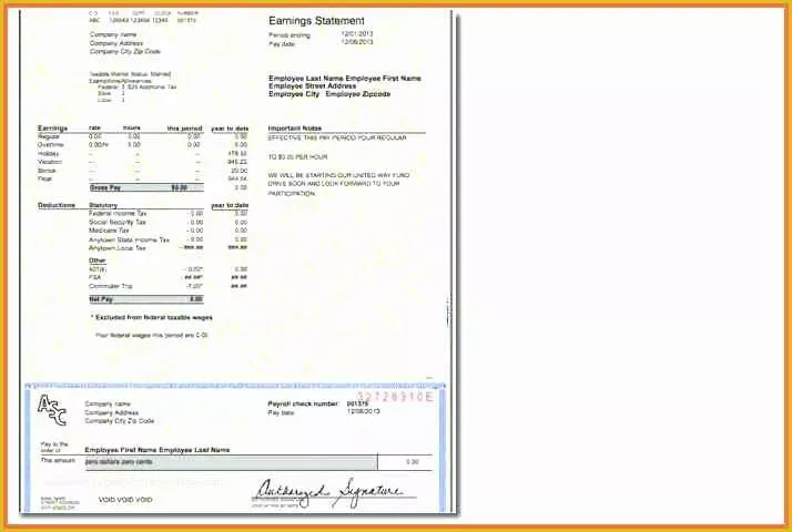 Adp Paycheck Stub Template Free Of Check Stub Adp Template Pay Pdf Modern – Konfor