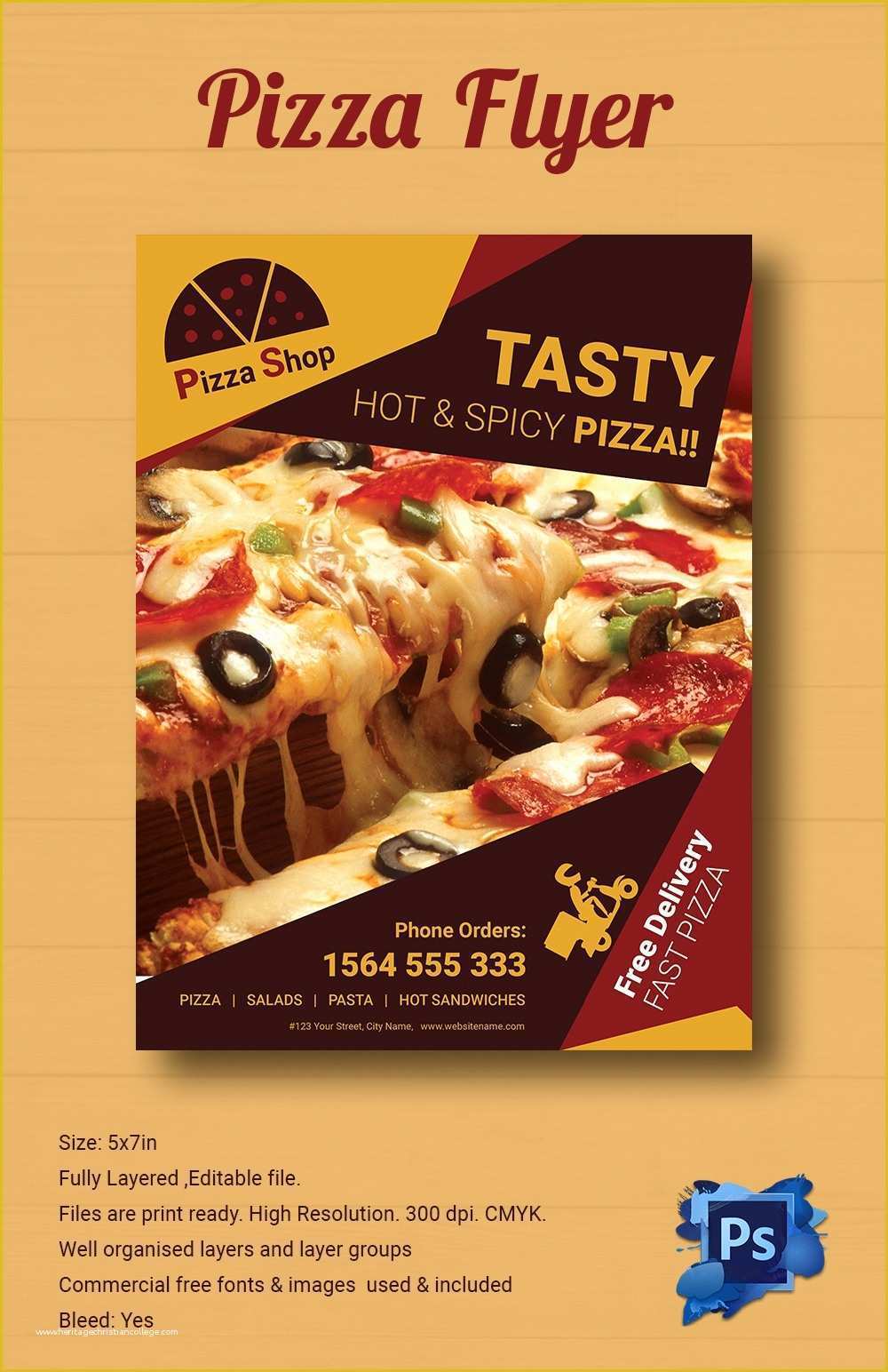 Advertisement Template Free Of 39 Pizza Flyers Psd Ai Vector Eps format Download
