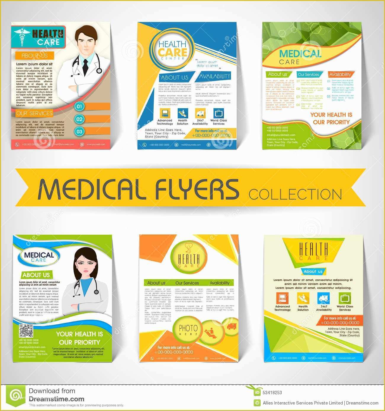 Advertisement Template Free Of Collection Medical Flyers Templates and Banners Stock