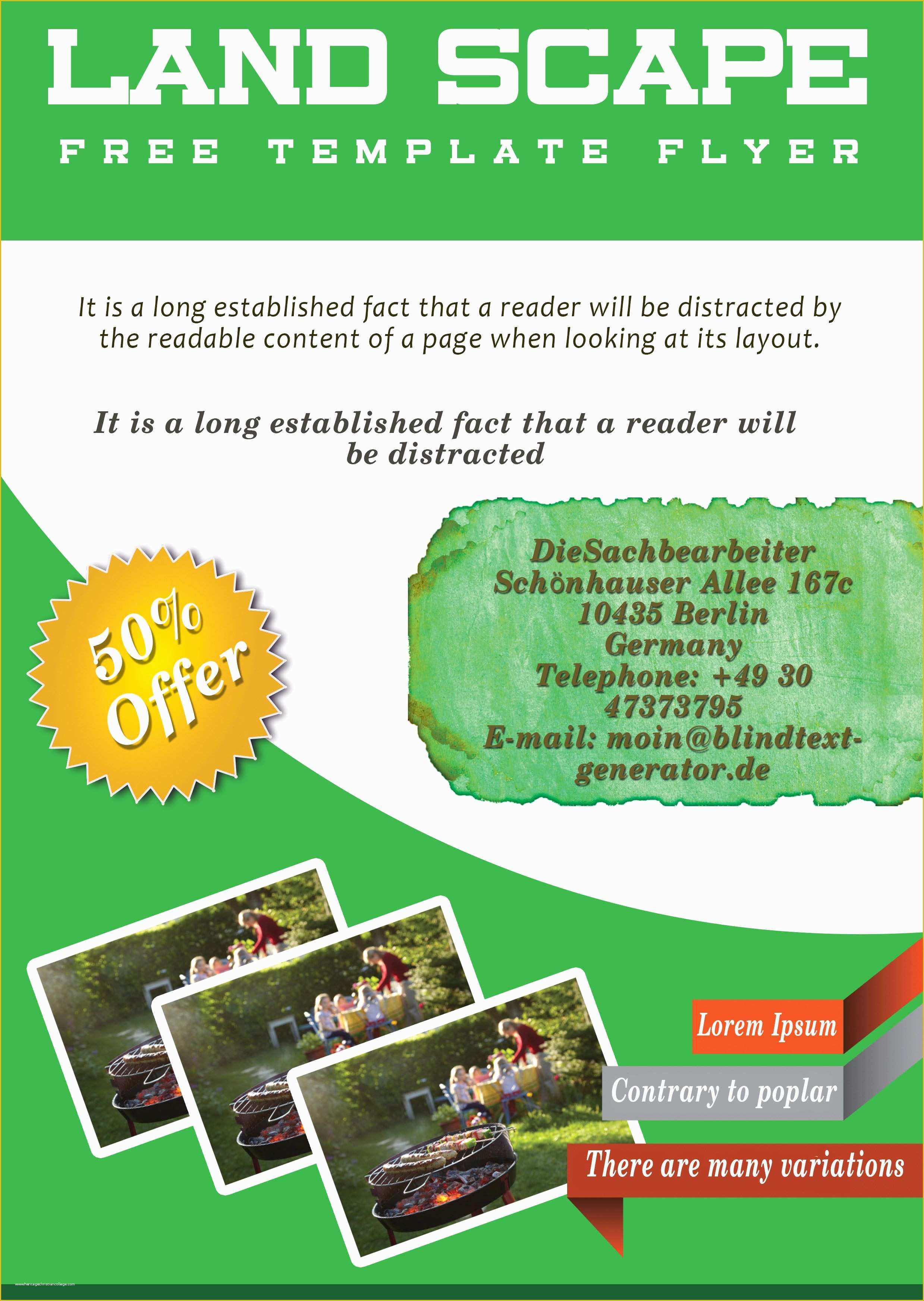 Advertisement Template Free Of Free Landscaping Flyer Templates to Power Lawn Care