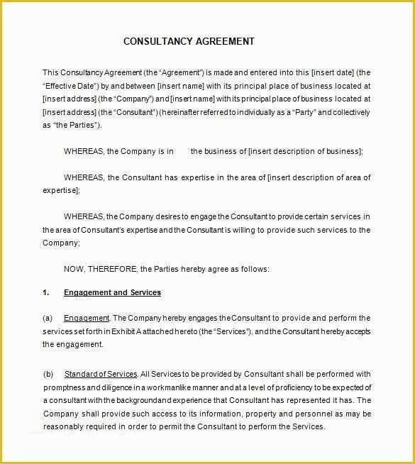 Advertising Contract Template Free Of 12 Consultant Contract Templates Free Word Pdf