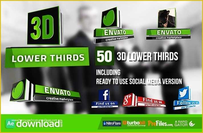 Ae Templates Free Download Of 3d Lower Thirds 50 Items Videohive Project Free