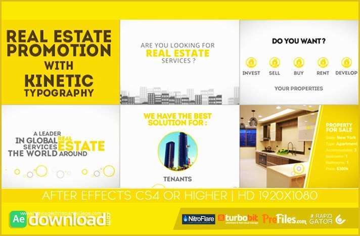 Ae Templates Free Download Of Real Estate Promotion with Kinetic Typography Videohive