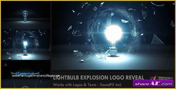 After Effects Explosion Template Free Of Light Bulb Explosion Logo Reveal after Effects Project