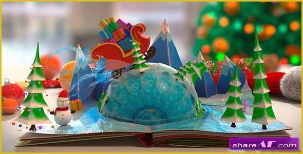 After Effects Holiday Templates Free Of Christmas Pop Up Book after Effects Project Videohive