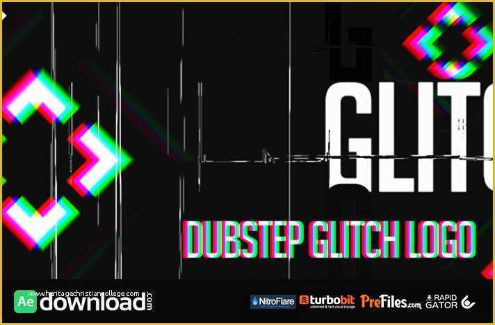 After Effects Logo Templates Free Download Of Dubstep Glitch Logo Videohive Free Download Free