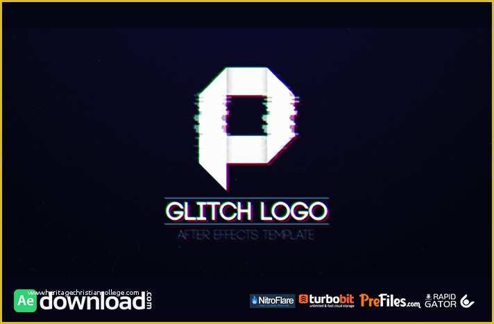 After Effects Logo Templates Free Download Of Glitch Logo Videohive Free Download Free after