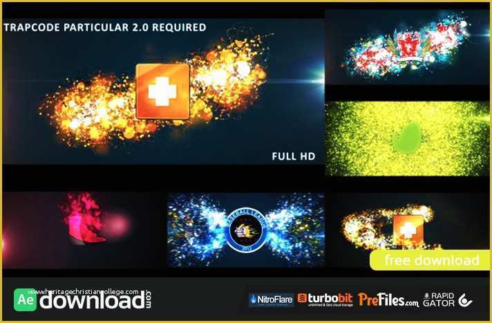 After Effects Logo Templates Free Download Of Glowing Particles Logo Reveal Videohive Free Download