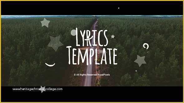 After Effects Lyric Video Template Free Of Lyrics Template Special events after Effects Templates