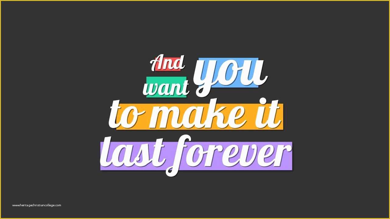 After Effects Lyric Video Template Free Of Lyrics Typography after Effects Template