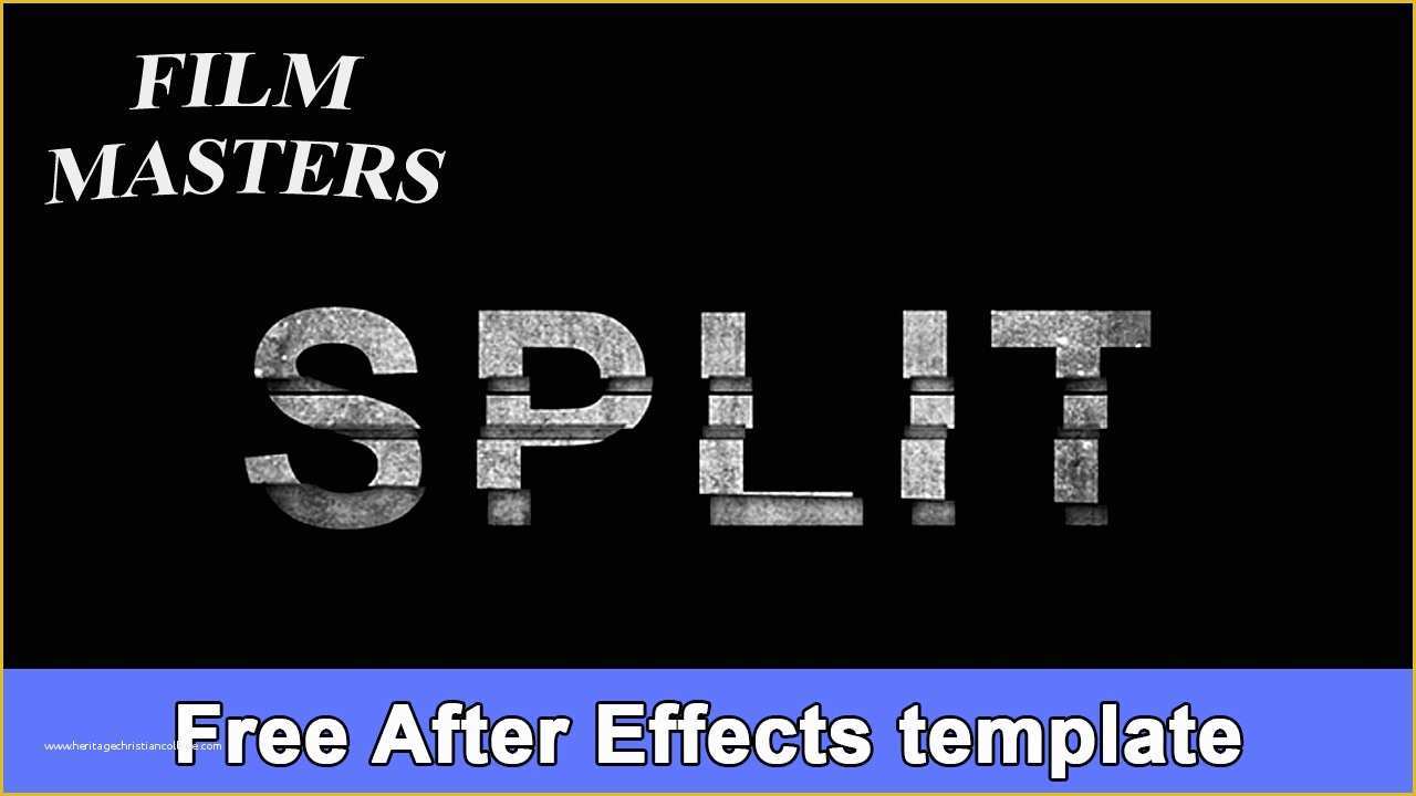 After Effects Movie Title Templates Free Download Of after Effects Title Template Movie Split Title Free