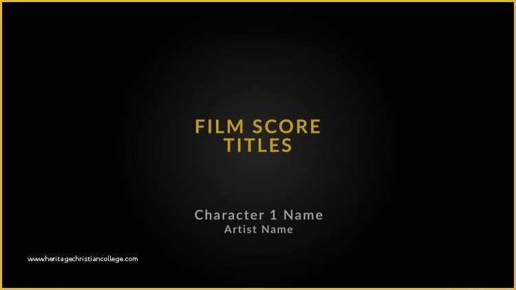 After Effects Movie Title Templates Free Download Of Score Title after Effects Templates
