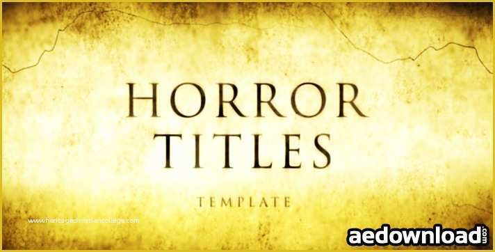 After Effects Movie Title Templates Free Download Of Videohive Horror Movie Titles Free after Effects