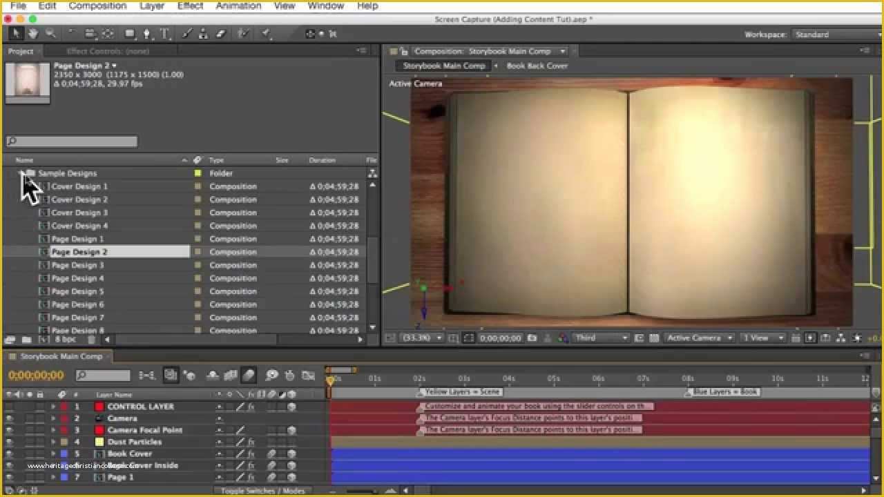 After Effects Page Turn Template Free Of 3d Book after Effects Tutorial Filling Pages